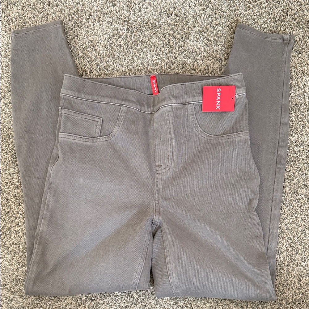 SPANX Women's Taupe Gray Stretch Jeggings